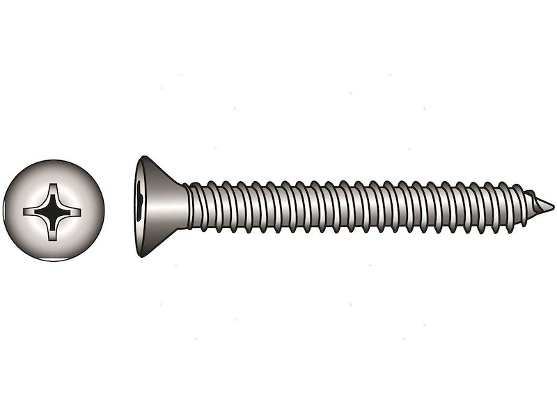 Viti Autofilettanti con Testa Piana Svasata DIN 7982