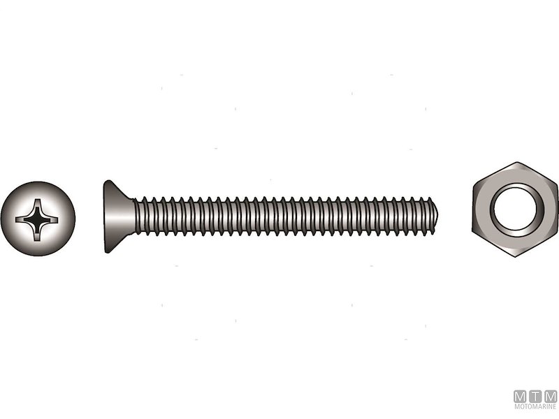 Viti Testa Svasata Piana DIN 965 + Dadi