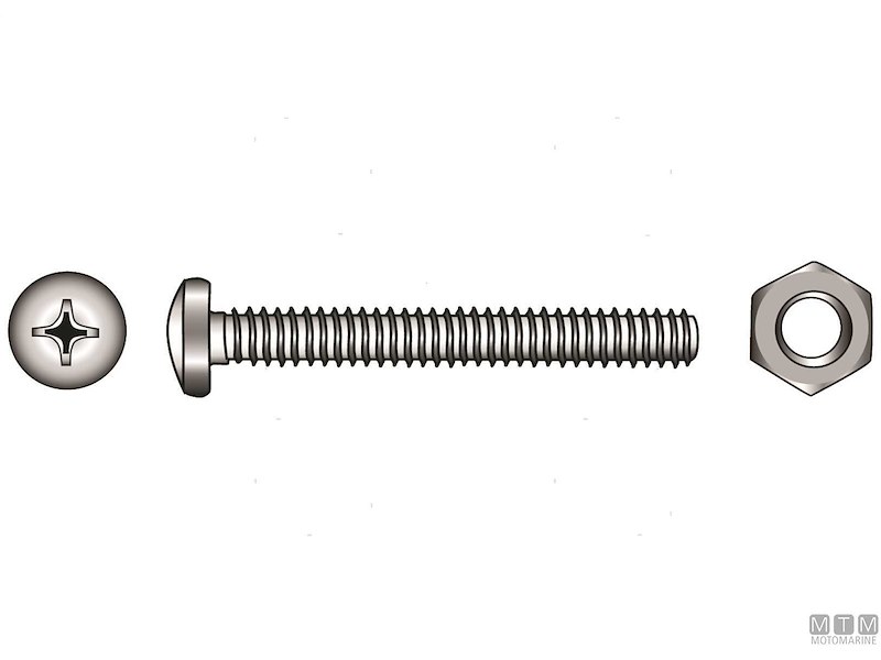 Viti Testa Cilindrica DIN 7985 + Dadi
