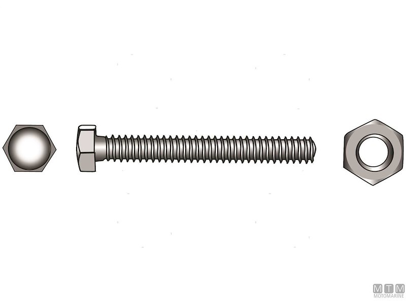 Viti Testa Esagonale DIN 933 + Dadi