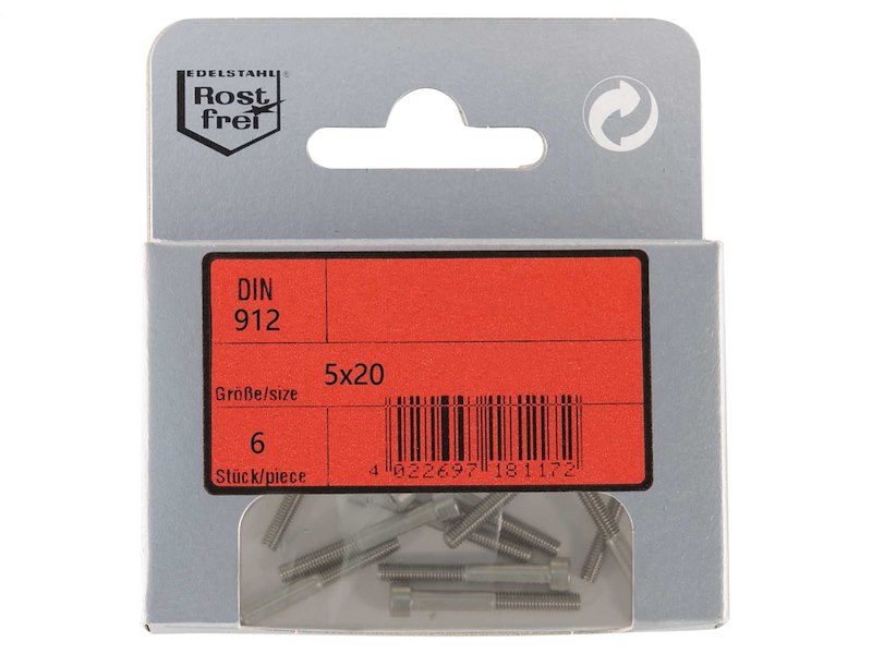 Viti Testa Cilindrica con Cava Esagonale DIN 912 + Dadi