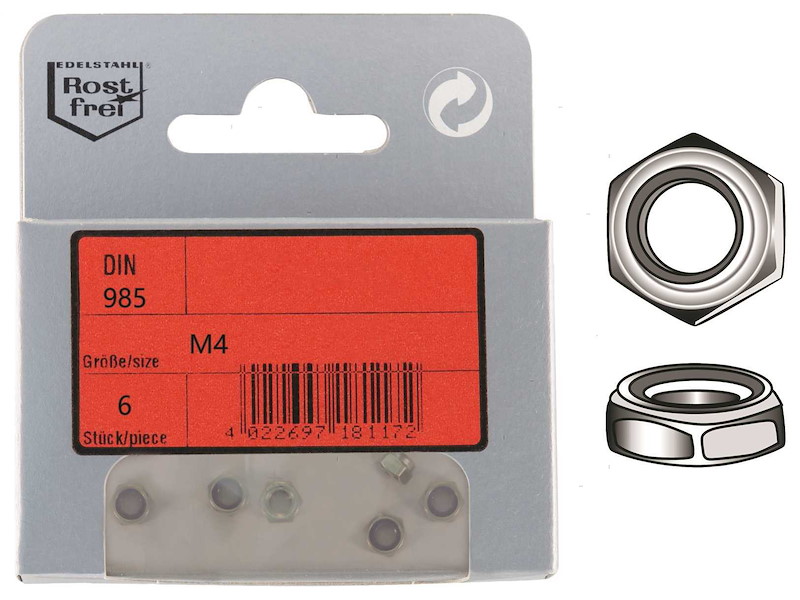 Dadi Esagonali Autobloccanti DIN 985