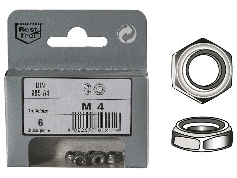 Dadi Esagonali Autobloccanti DIN 985