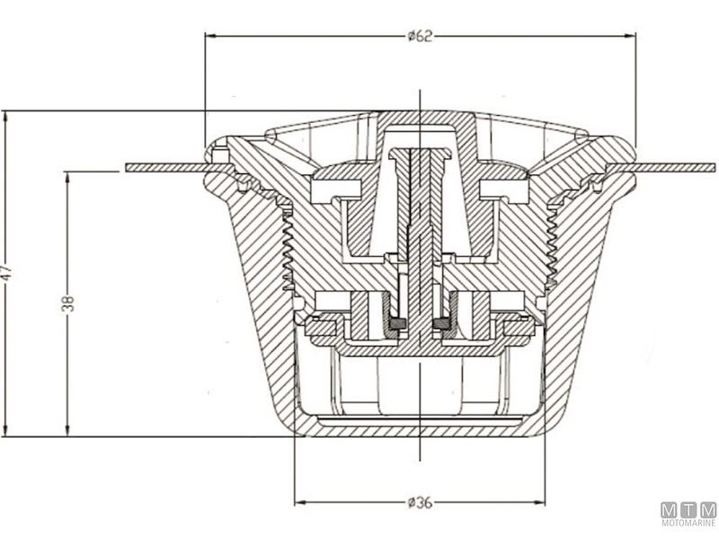 Valvola di Gonfiaggio Bravo VA 2005 per Gommoni