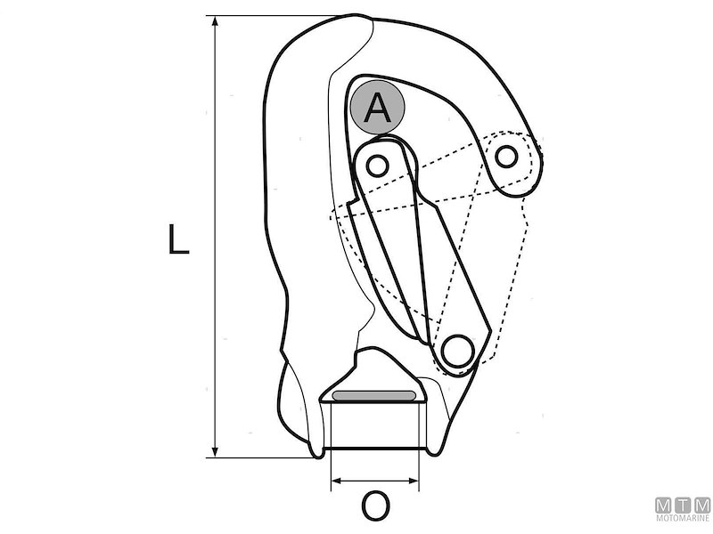 MOSCHETTONE SICUREZZA FLAT INOX 