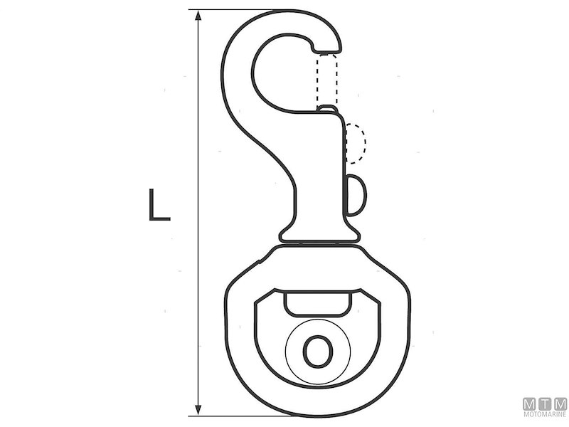 Moschettone Girevole Square Bolt