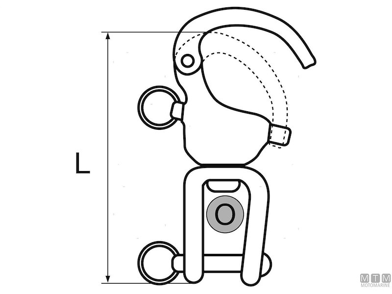 Moschettone Spi con Grillo Girevole MTM