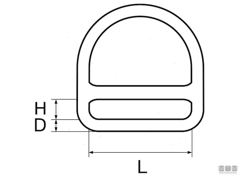 Anello a D con Barra