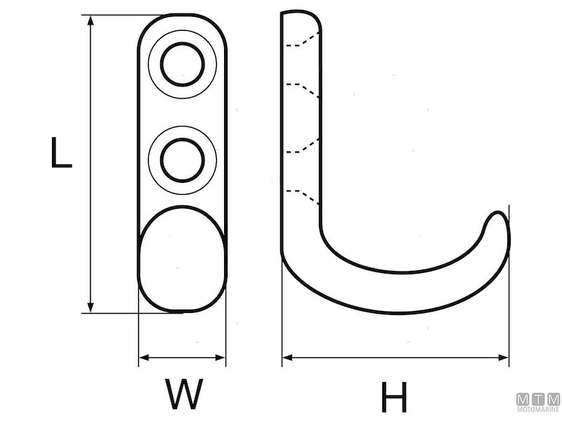GANCETTO 17X39MM INOX 