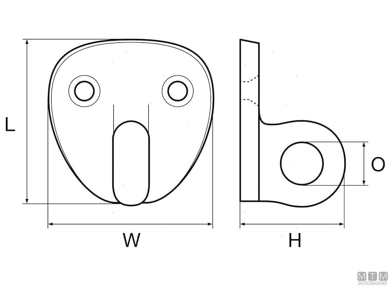 GANCETTO CHIUSO 30X35MM INOX 