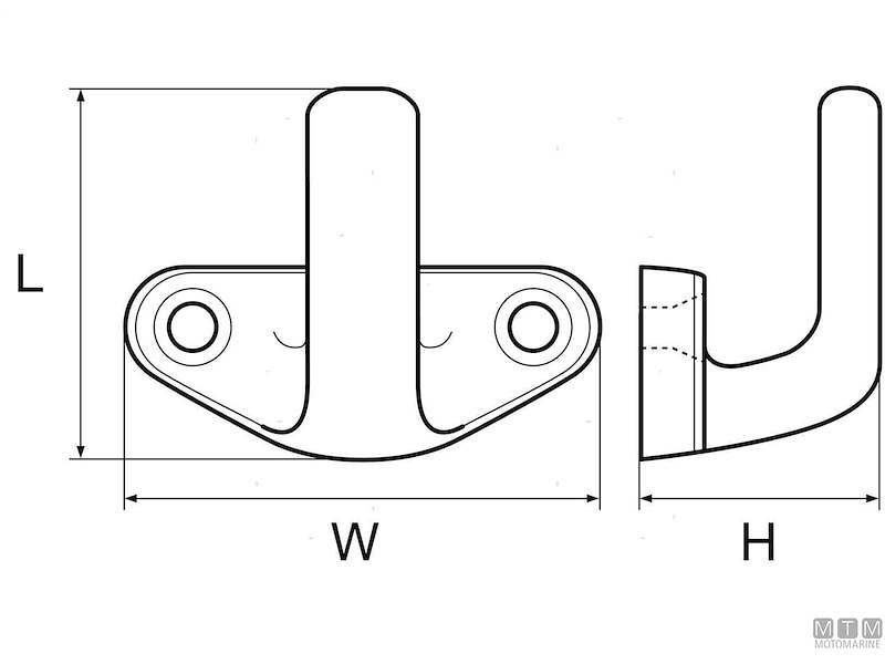 Gancetto Orizzontale in Nylon 