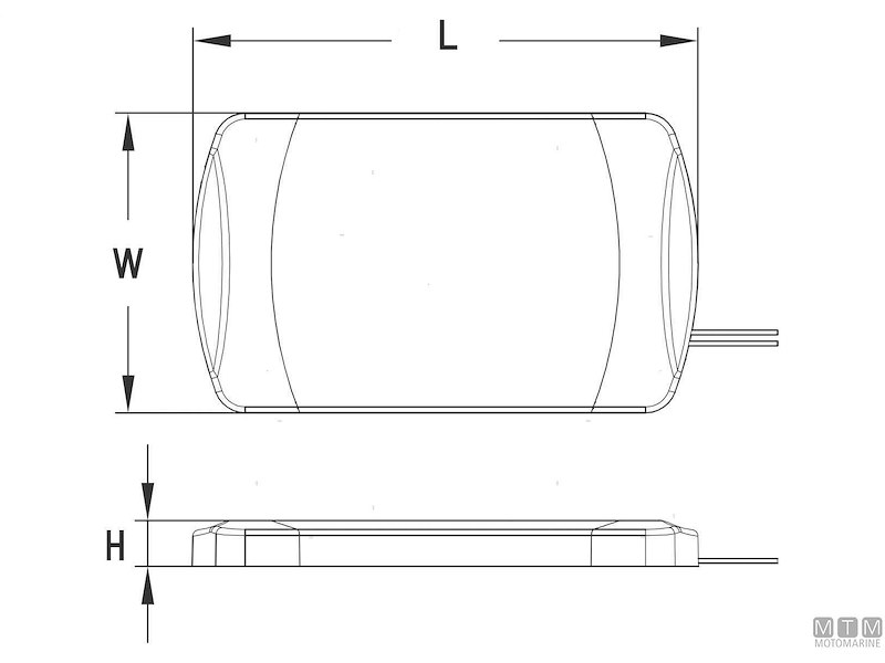 LUCE LED POWER TOP 12/24V L160 PL 