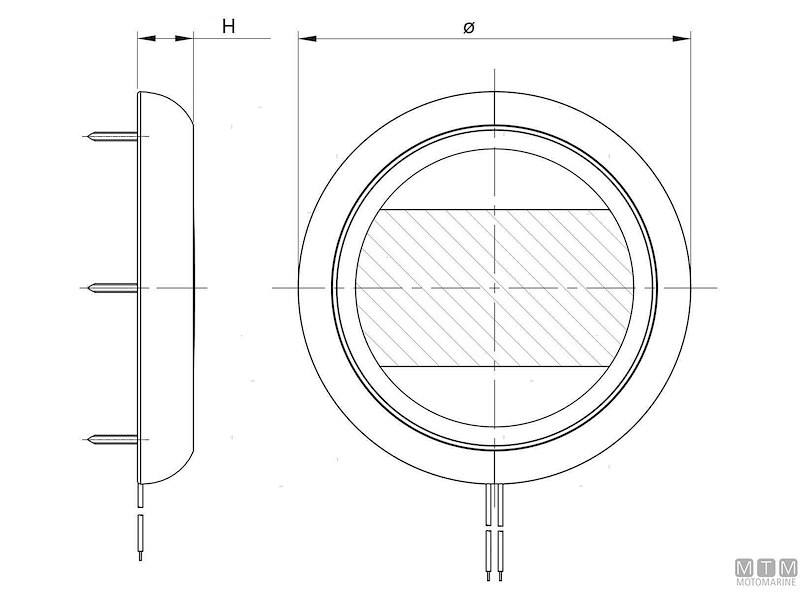 LUCE LED 12/24V 720LM IP67 D130 PL 