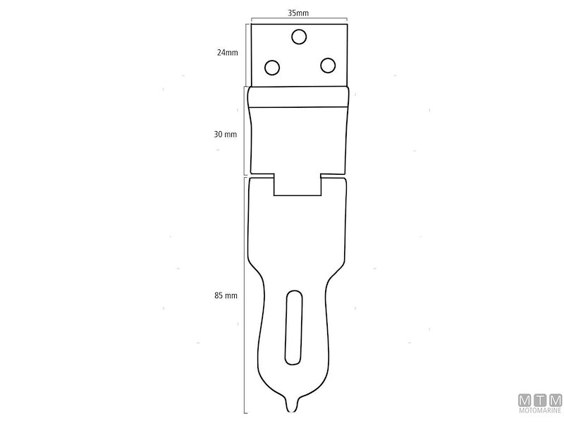 CHIUSURA RIBALTA 150X35MM OCR 
