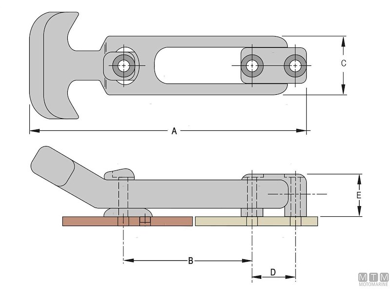 CHIUSURA LEVA SOUTHCO F7 12X25MM 