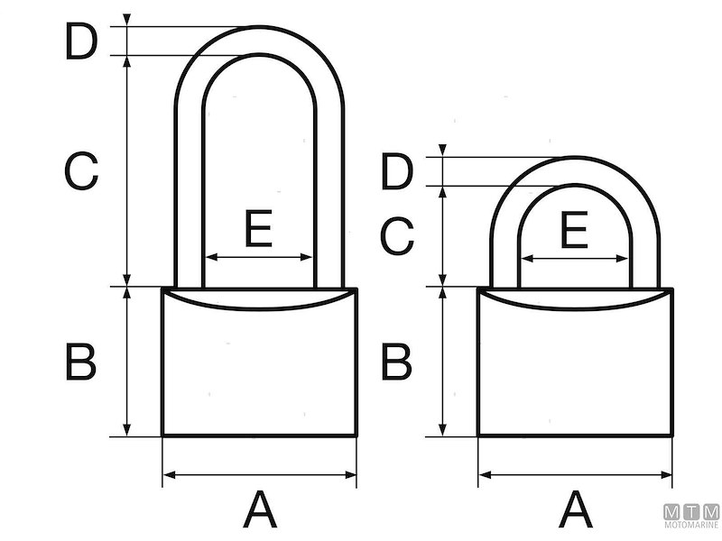 SET LUCCHETTI HARDINOX 5 SAME KEY D30 