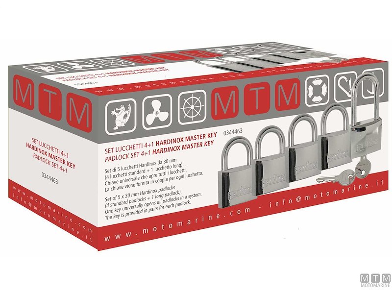 SET LUCCHETTI HARDINOX 5 SAME KEY D30 