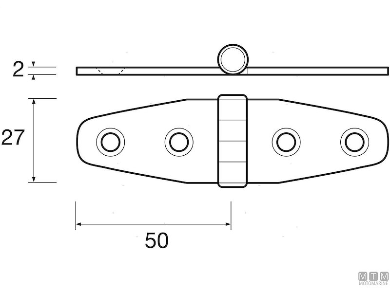 CERNIERA WING S 27X100MM INOX 