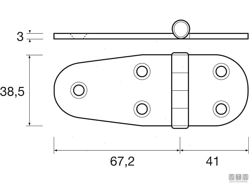 CERNIERA ROBUSTA ECC 38X108MM INOX 