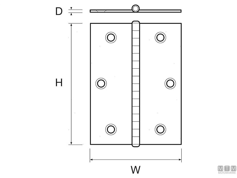 Cerniere a Libro Medie