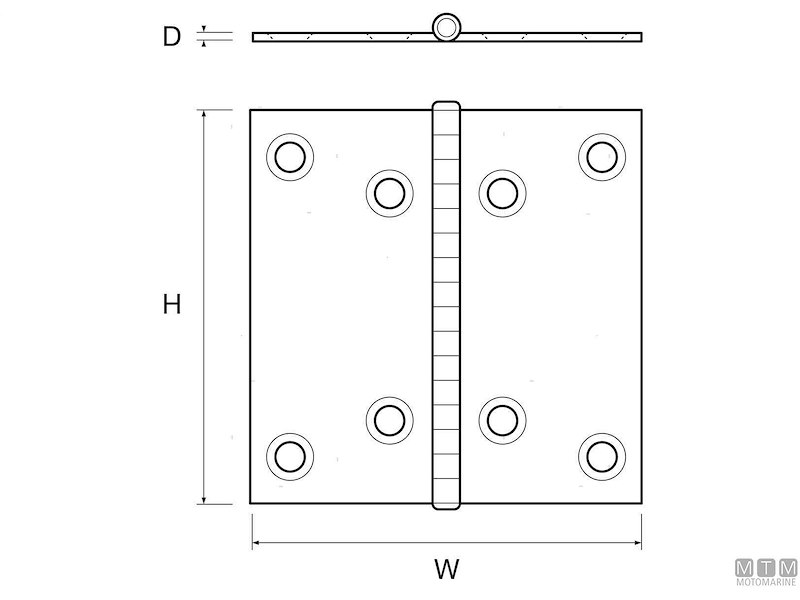 CERNIERA LIBRO 100X100MM INOX 