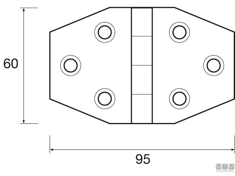 Cerniera a Biscotto 60x95