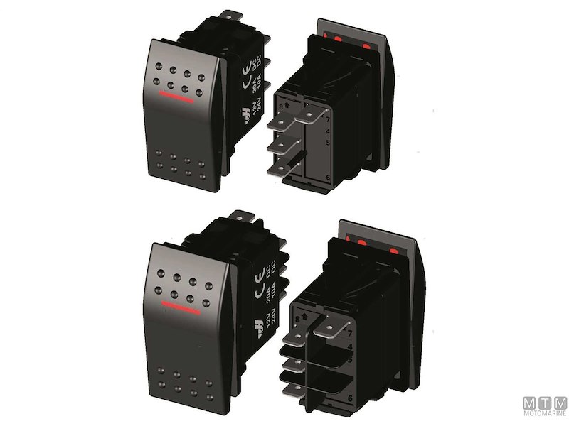 Interruttore Impermeabile IP68 Red LED