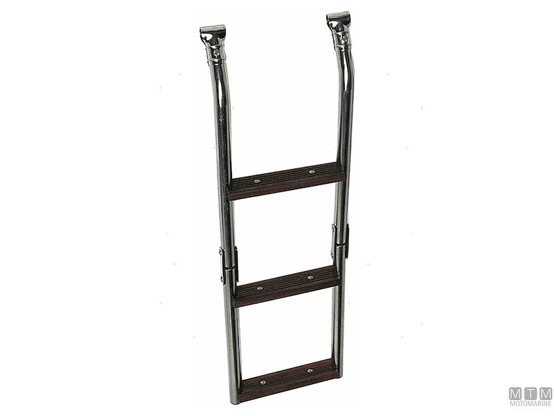 Scalette Pieghevoli Inox e Legno con Attacco a Morsetto 