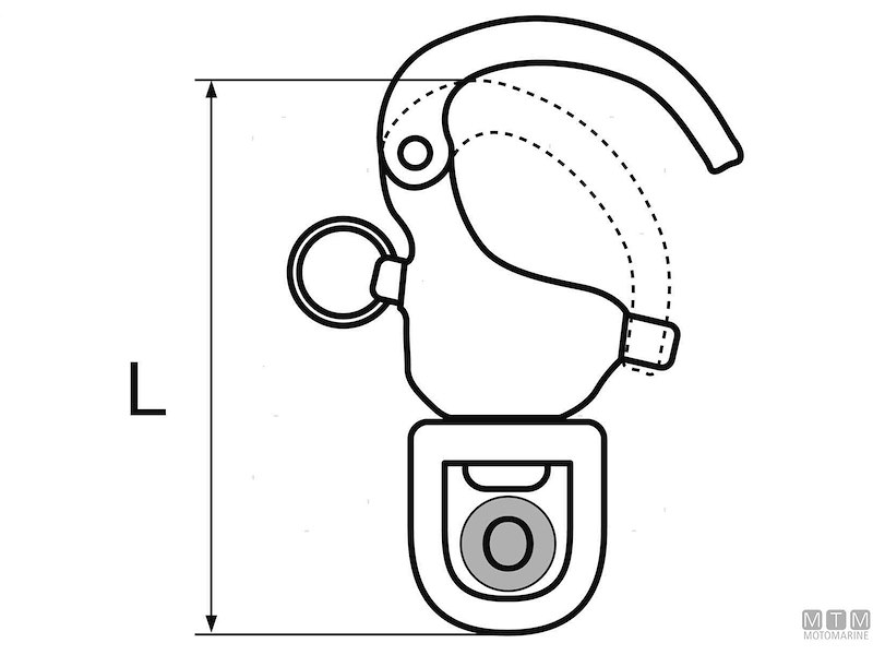 Moschettone da Spi Occhio Girevole L 