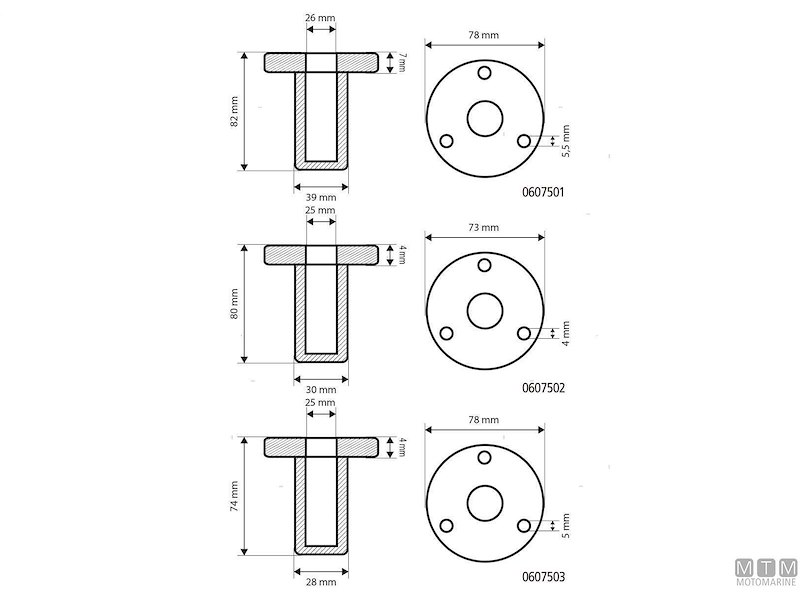 Boccole a Incasso per Passerelle