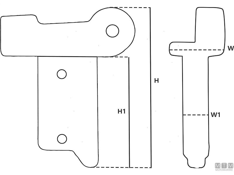 CERNIERA PASSERELLA H115MM ALU 