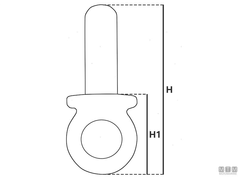 PERNO BILANCIERE H135MM ALU 