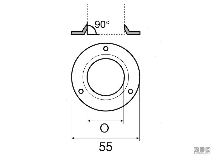 Base a Saldare Tonda 90°