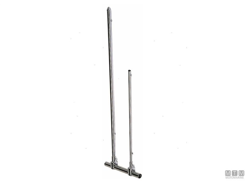 Asta Portabandiera Clamp Chrome