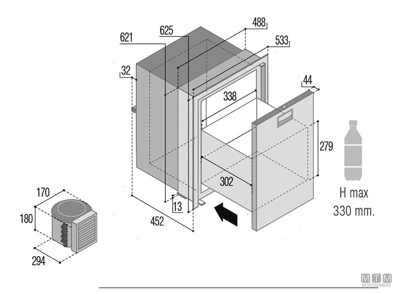 Frigoriferi VF Inox a Cassetto Compressore Esterno