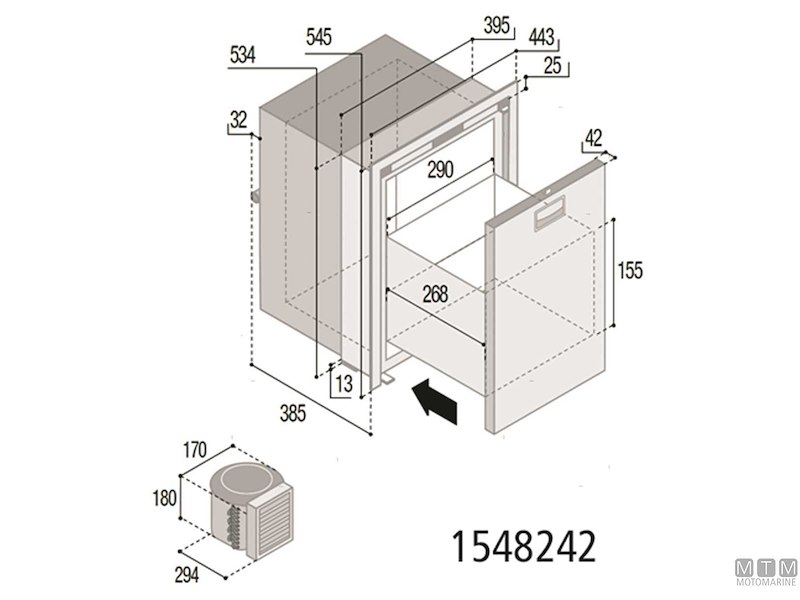 Frigoriferi Vitrifrigo Inox a Cassetto Compressore Esterno