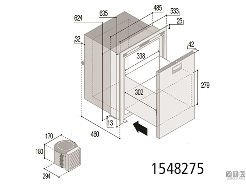 Frigoriferi Vitrifrigo Inox a Cassetto Compressore Esterno