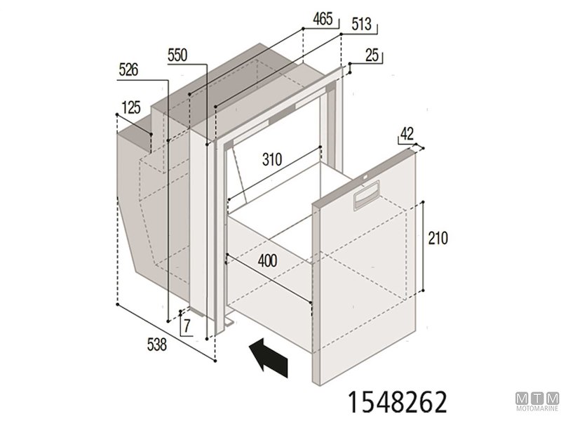 Frigoriferi Vitrifrigo Inox a Cassetto Compressore Interno