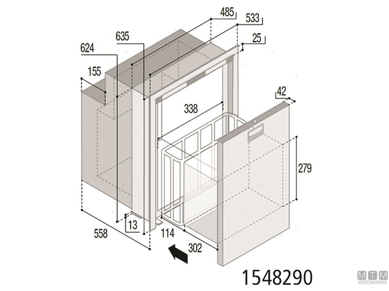 Frigoriferi Vitrifrigo Inox a Cassetto Compressore Interno