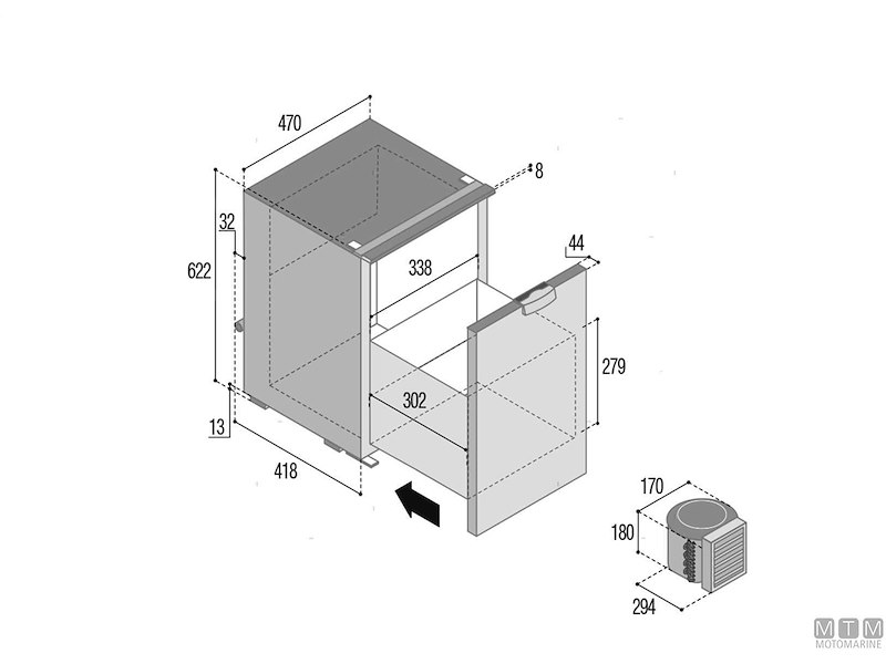 Frigoriferi VF a Cassetto Compressore Esterno