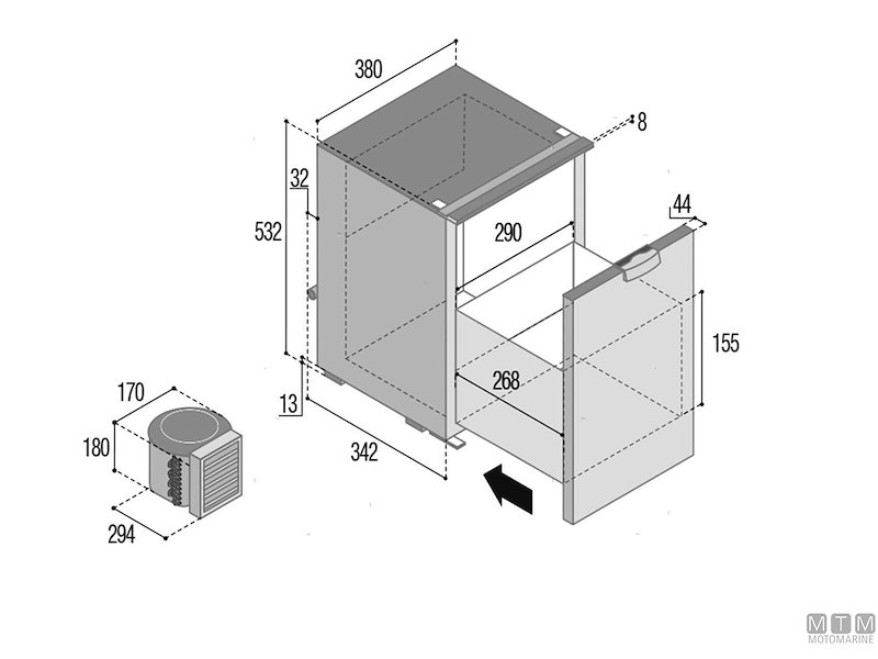 Frigoriferi VF a Cassetto Compressore Esterno