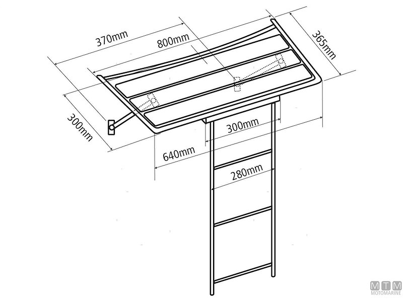 PLANCIA TEAK-INOX 780X400MM 3GR 