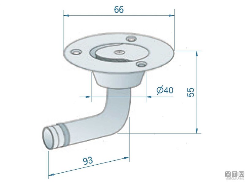 Sfiato Curvo 90° CE Roca