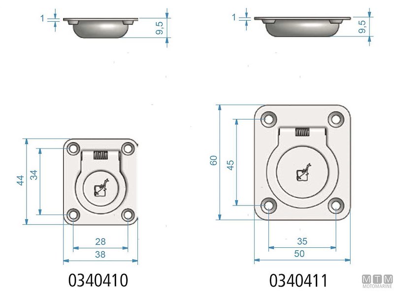 Maniglie a Incasso Inox con Molla Roca