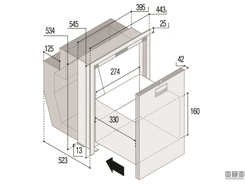 Frigoriferi Vitrifrigo a Cassetto Compressore Interno