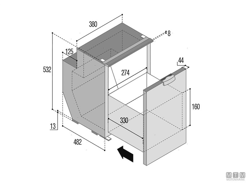 Frigoriferi VF a Cassetto Compressore Interno