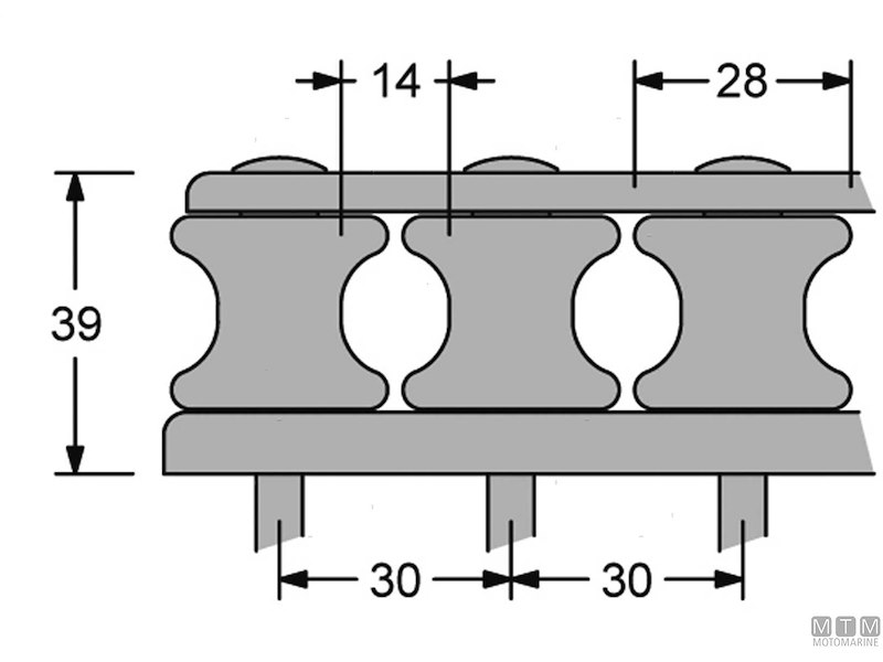 Rulliera per V-CAM 814 Antal