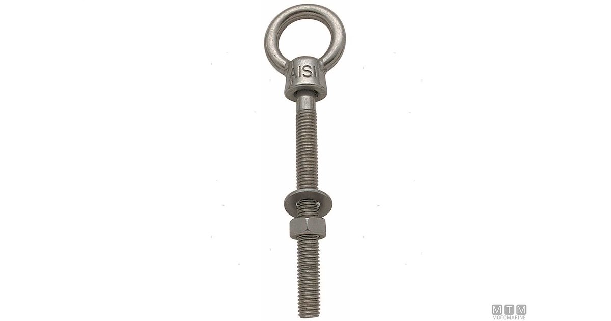 Bullone Ad Occhio In Acciaio Inox Marino - Filettatura Completa 1/2 X 4 Pollici