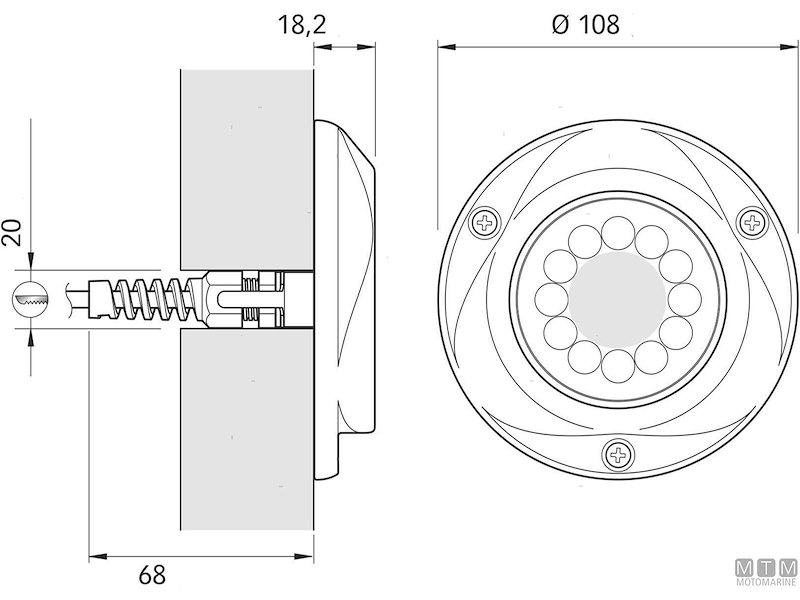Faro Subacqueo LED Quick Challenger Delta