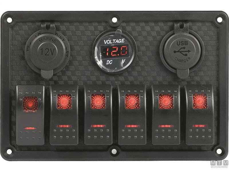 PANNELLO DA6P-USB-PRESA-VOLT 